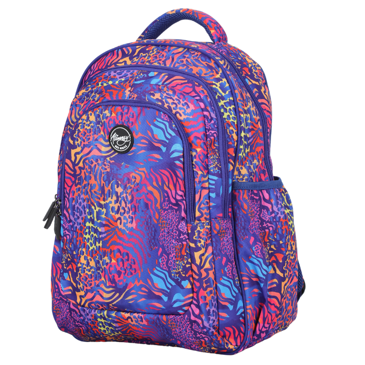 Animal Print Large School Backpack - Alimasy