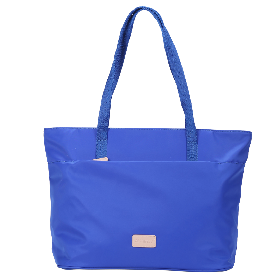 Blue Nylon Tote Bag