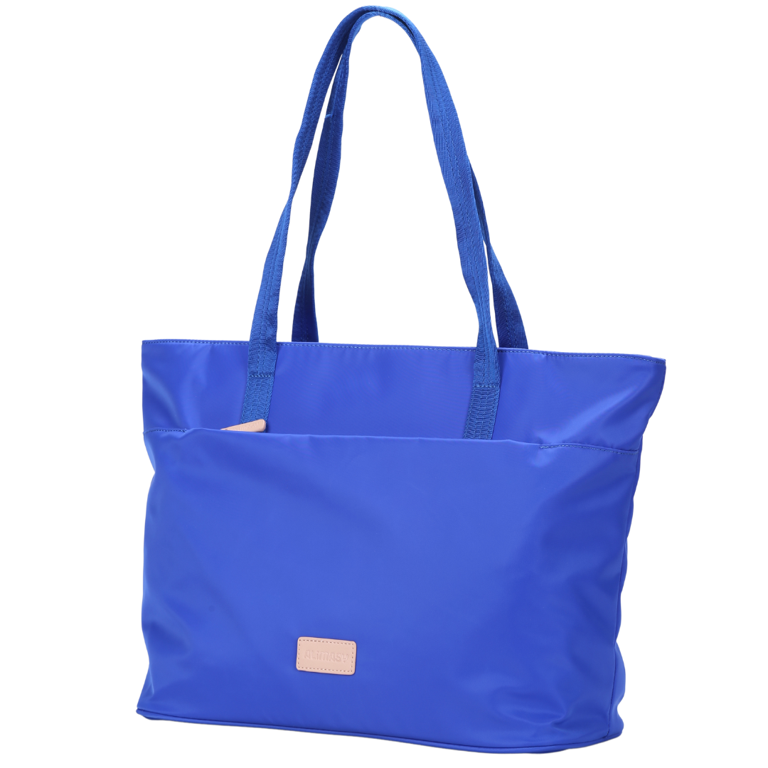 Blue Nylon Tote Bag