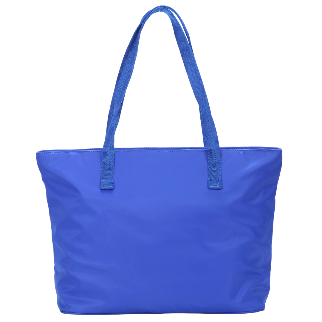 Blue Nylon Tote Bag