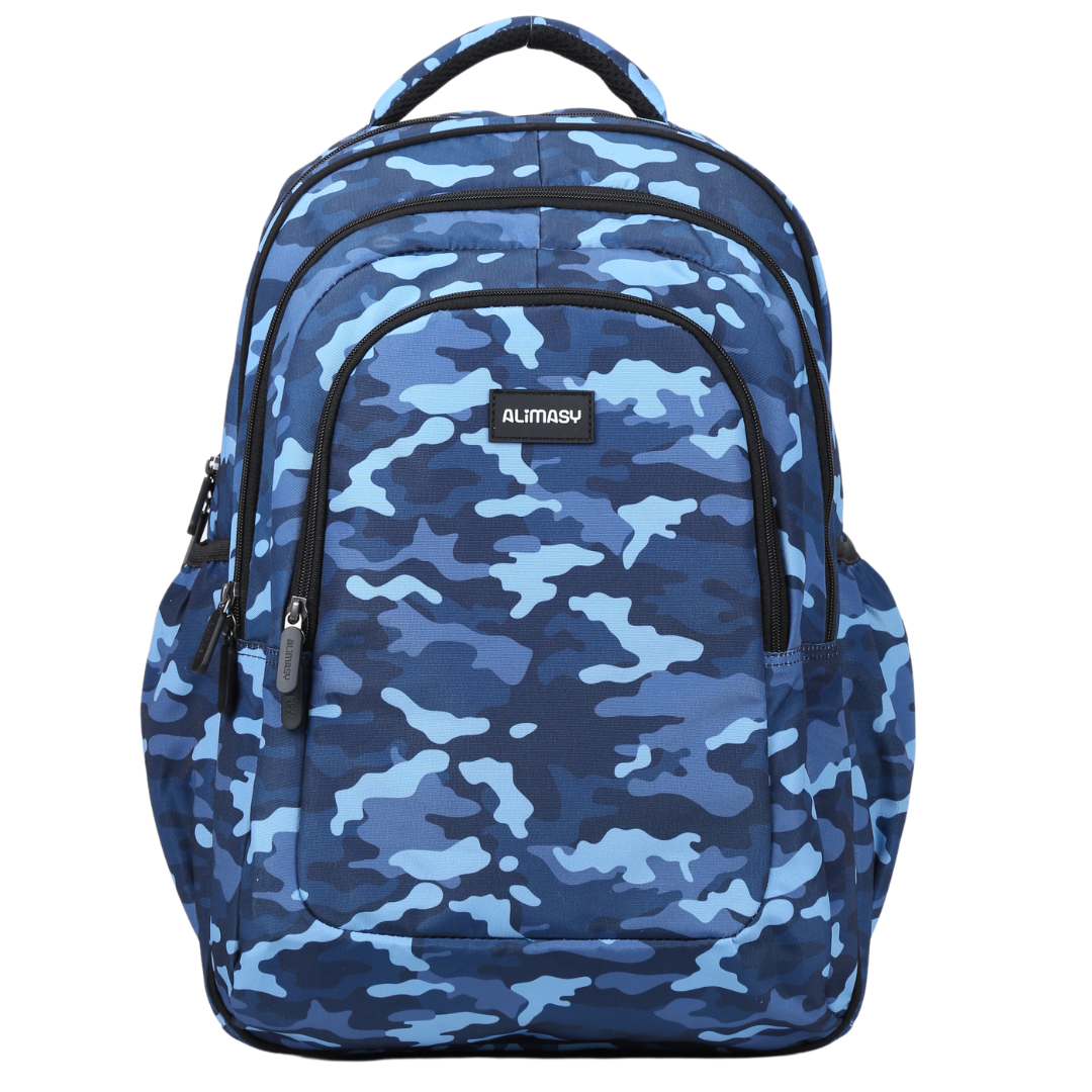 Blue Camouflage Large School Backpack - RESTOCK EARLY JAN 2025