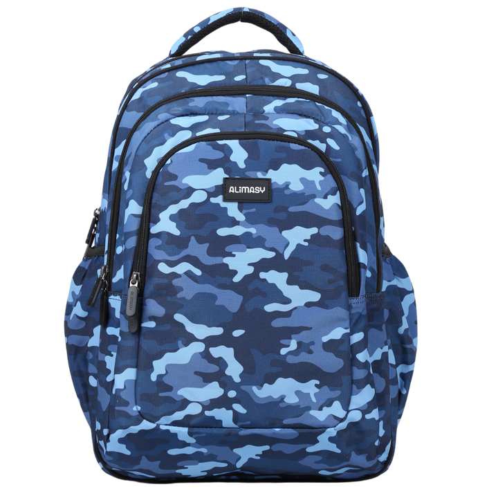 Blue Camouflage Large School Backpack - RESTOCK EARLY JAN 2025