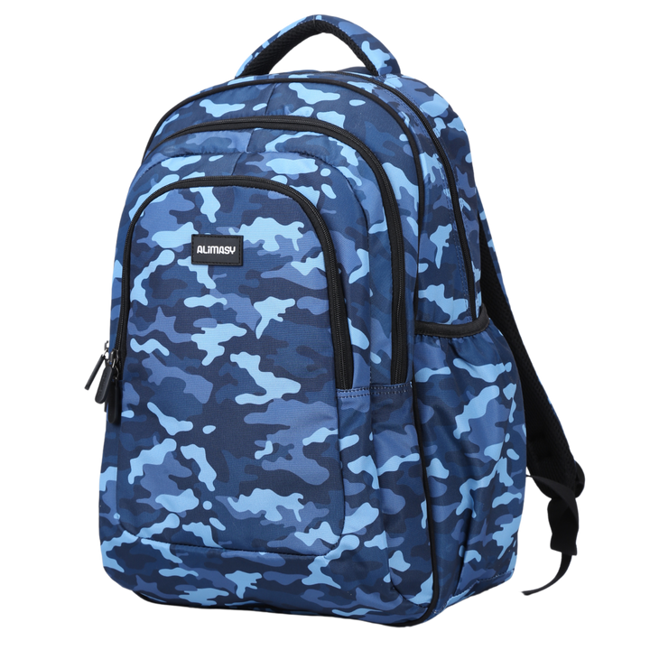 Blue Camouflage Large School Backpack - RESTOCK EARLY JAN 2025