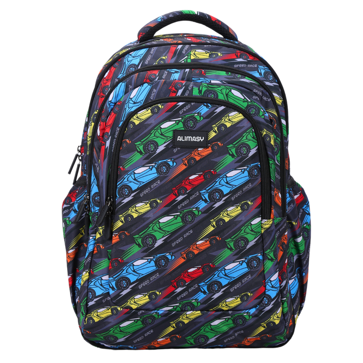 Racing Car Large School Backpack