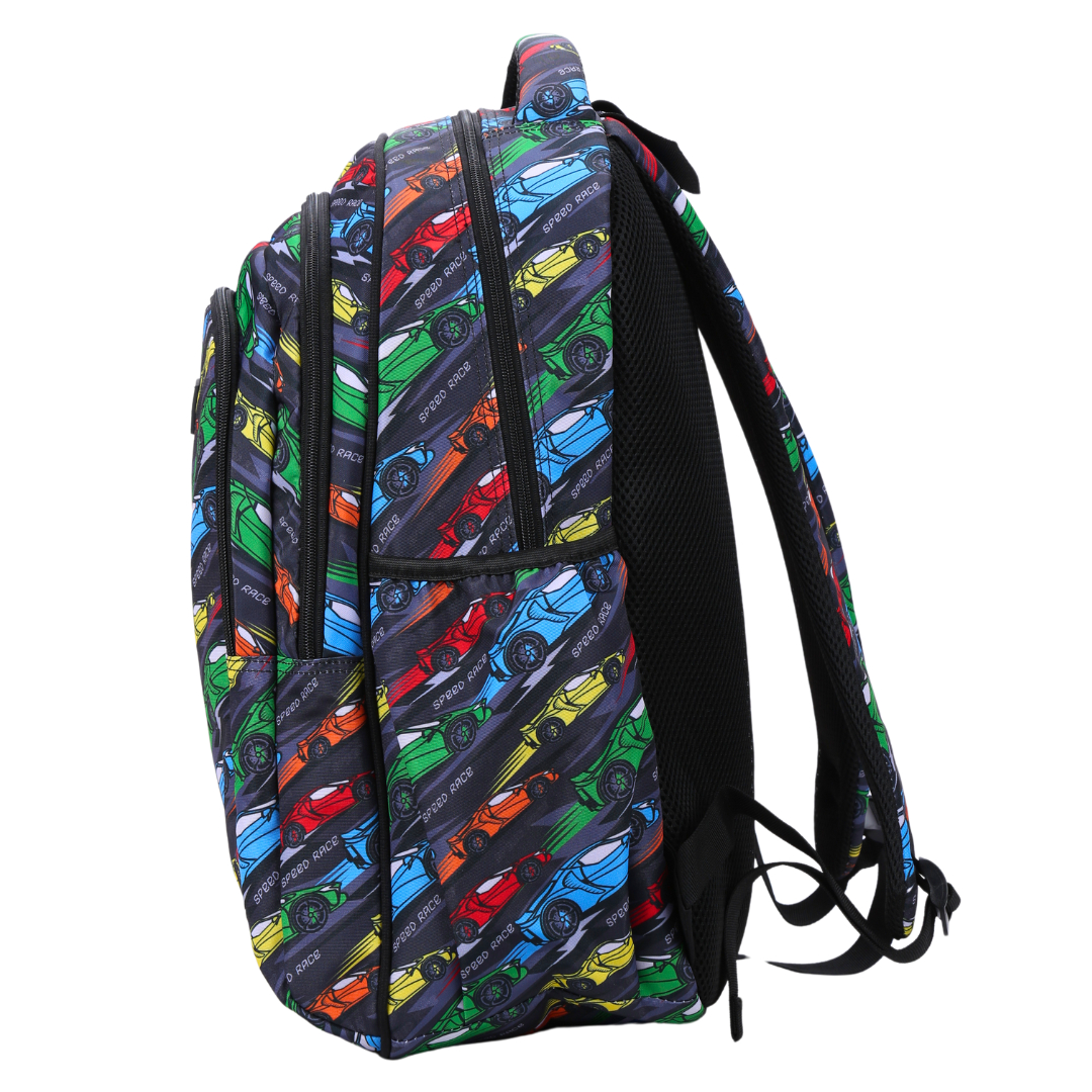 Racing Car Large School Backpack