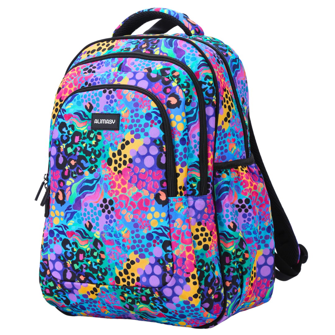 Electric Leopard Large School Backpack