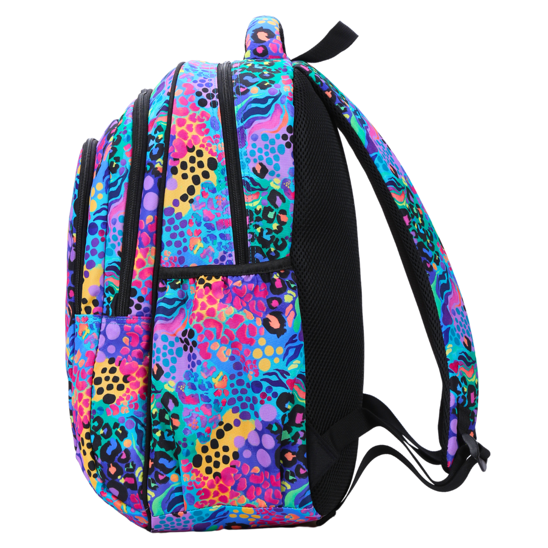 Electric Leopard Large School Backpack