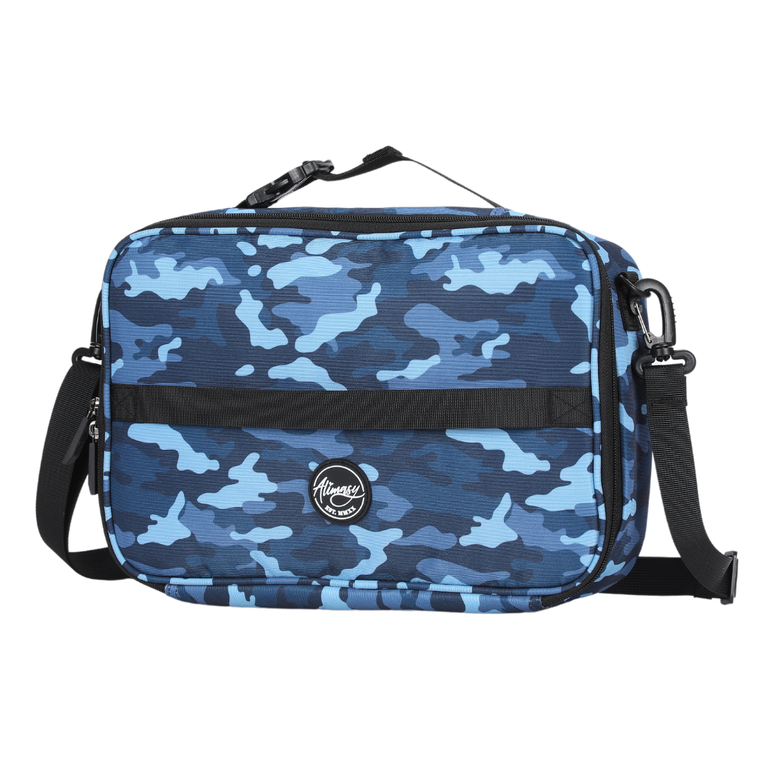 Large Insulated Lunch Bag Blue Camo