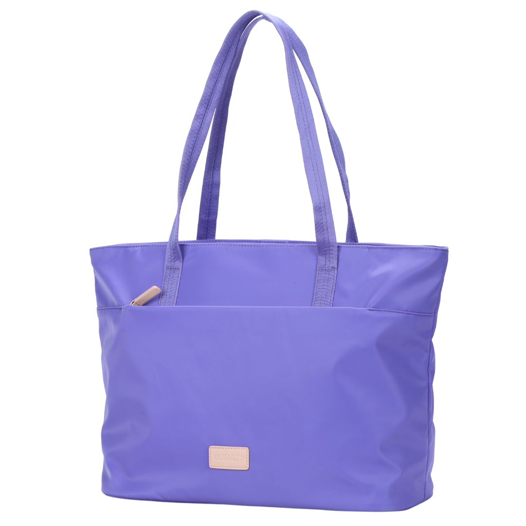 Lilac Nylon Tote Bag