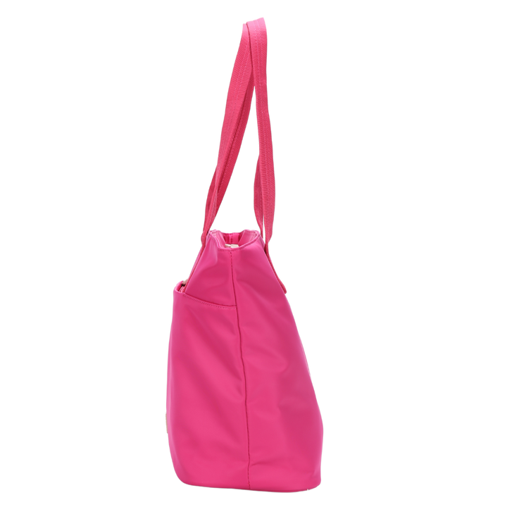 Pink Nylon Tote Bag