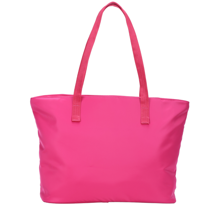 Pink Nylon Tote Bag