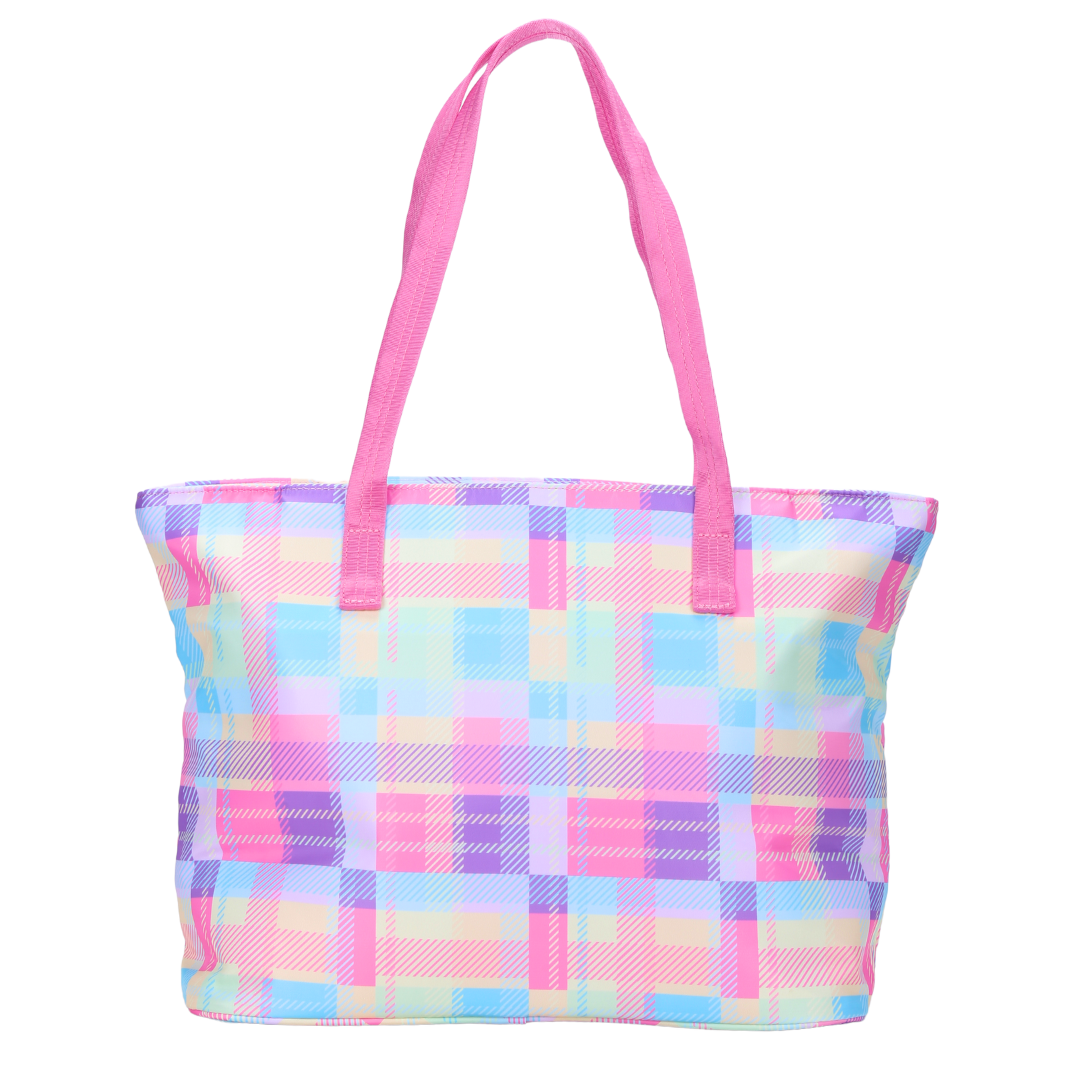 Summer Check Tote Bag