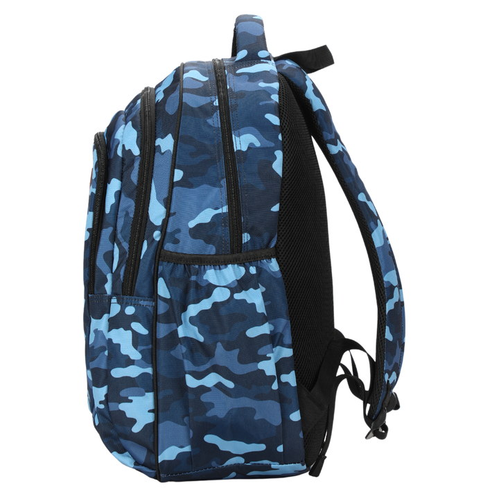 Blue Camouflage Large School Backpack - Alimasy