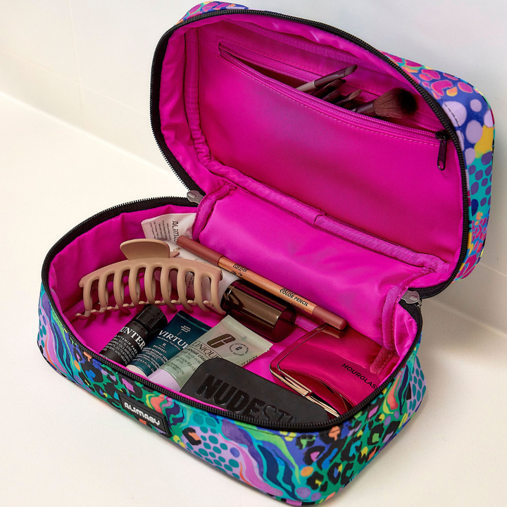 Toiletry & Makeup Storage Bag Electric Leopard