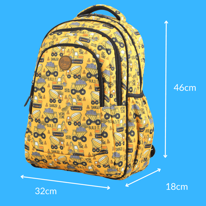 Construction Kids School Backpack - Alimasy